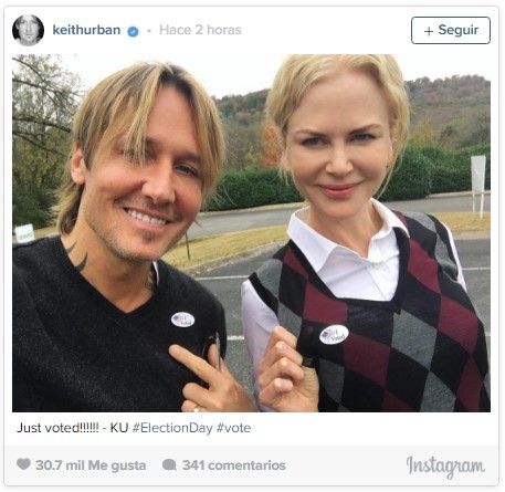 Los famosos en el día de la elección presidencial de EE.UU. - keith-urban