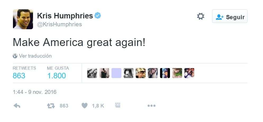 Deportistas reaccionan al triunfo de Trump - kris-humphries-copia