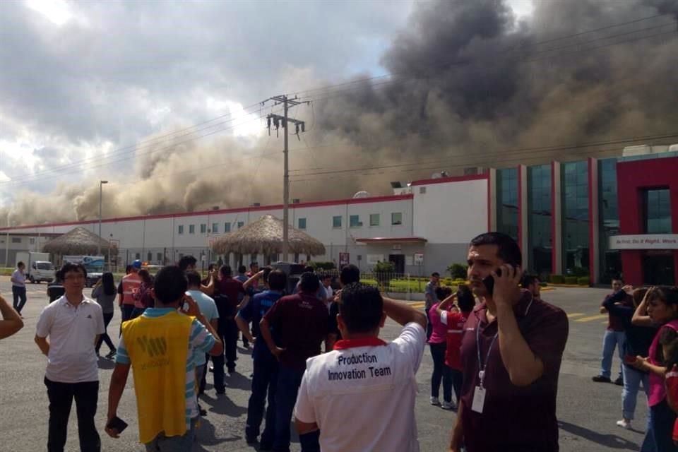 Incendio en planta de LG en Apodaca
