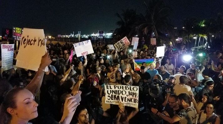 Protestas contra Donald Trump llegan a Miami