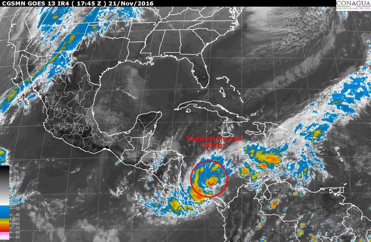 Depresión tropical 16 se intensifica a tormenta tropical ‘Otto’