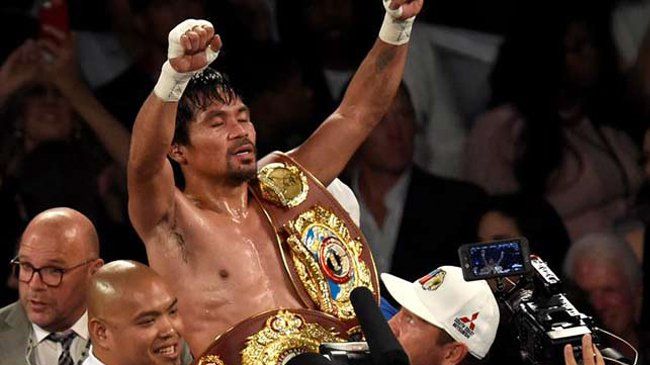 Pacquiao conquista el cinturón de peso Welter