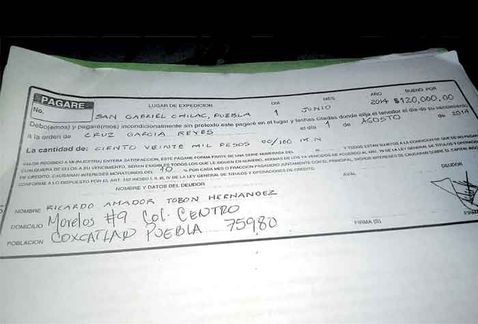 Denuncian supuesta venta de plazas del SNTE en Puebla - pagaré-snte-puebla