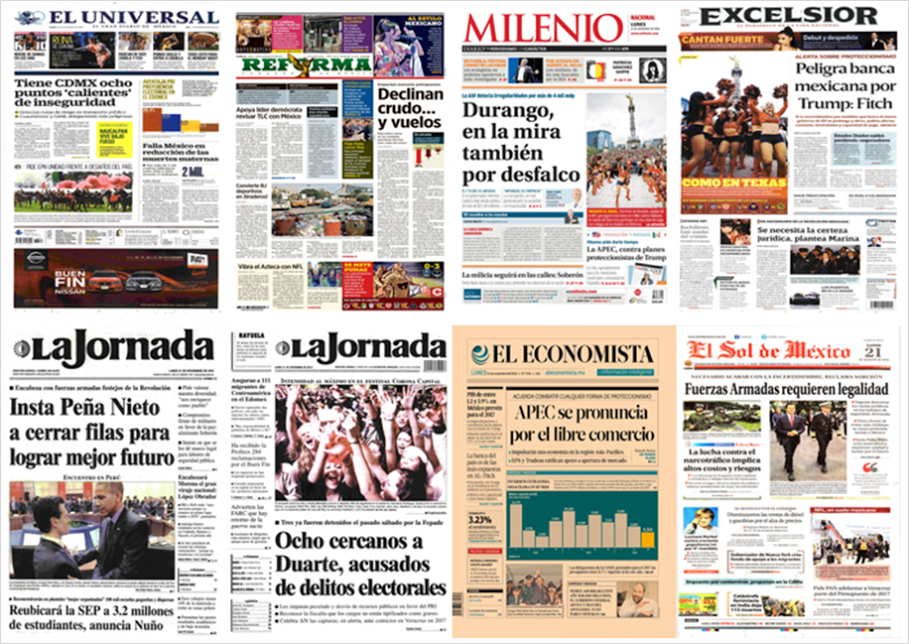 Trump, las fuerzas armadas y el futbol americano en las portadas de los periódicos