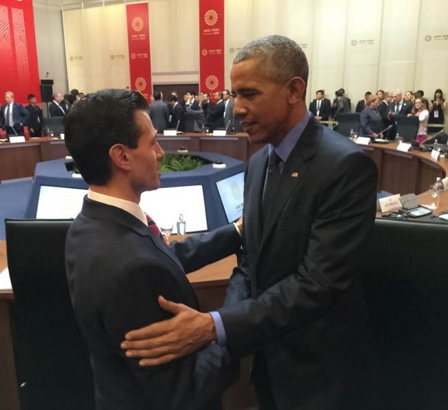 Primera reunión de Peña y Obama tras triunfo de Trump - peña-2