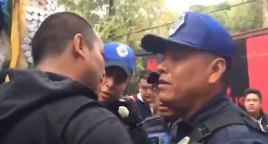 Policías se enfrentan con staff de una película en la Cuauhtémoc - policías-II-1024x550