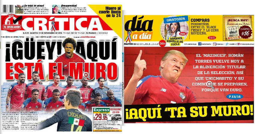 Prensa panameña calienta duelo ante México - portadas-panama