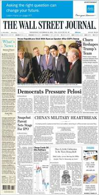 Trump continúa acaparando las primeras planas de México y el mundo - primeras-planas-16-nov-twsj