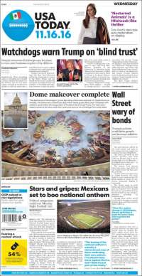 Trump continúa acaparando las primeras planas de México y el mundo - primeras-planas-16-nov-usat