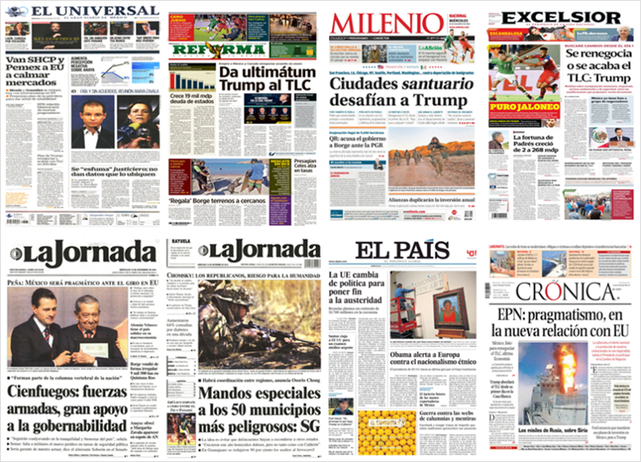 Trump continúa acaparando las primeras planas de México y el mundo