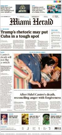 Fidel Castro y EPN en las primeras planas de México y el mundo - primeras-planas-28-nov-miami