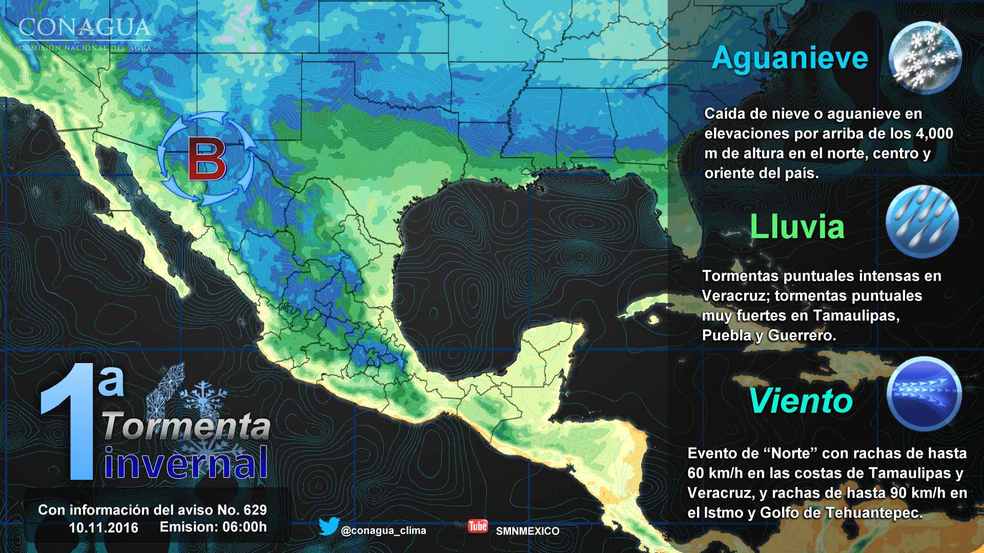 Persistirá el ambiente frío por la primer tormenta invernal - pronostico1011