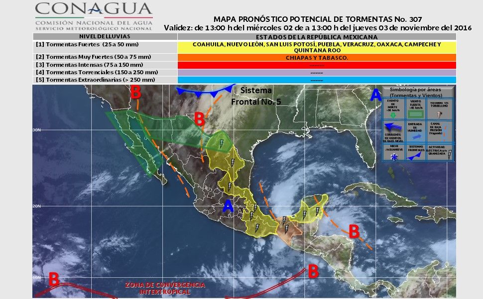 Continuarán las tormentas en el este del país - pronóstico-0311-2