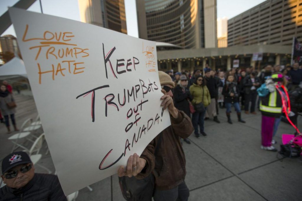 Protestas en Toronto contra Trump - protesta-trump-toronto-1024x681