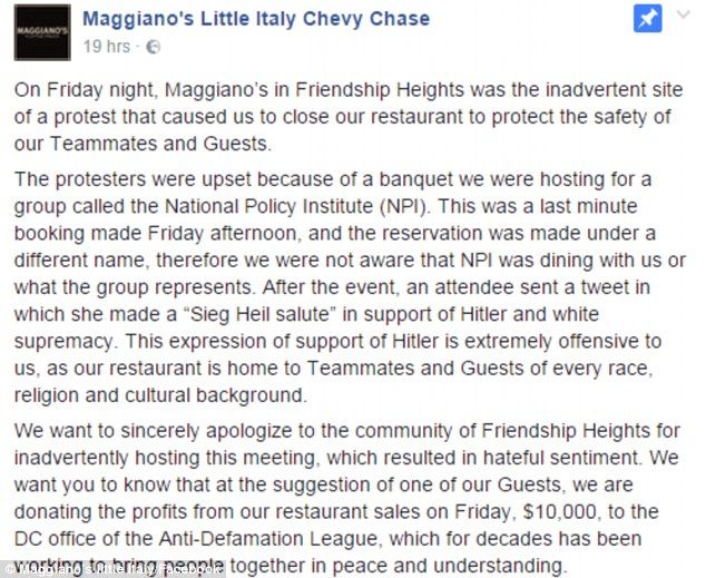 Restaurante pide disculpas por saludo nazi durante triunfo de Trump - restaurante-1