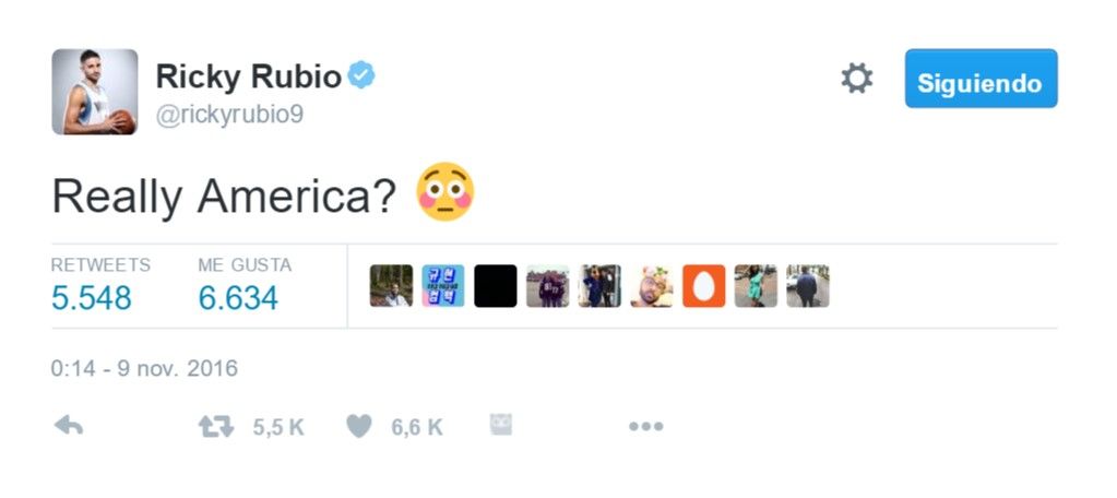 Deportistas reaccionan al triunfo de Trump - ricky-rubio