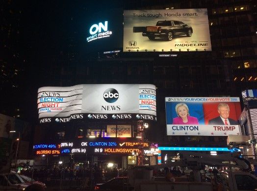 Estadounidenses a la espera de resultados electorales en Times Square - times-square-II