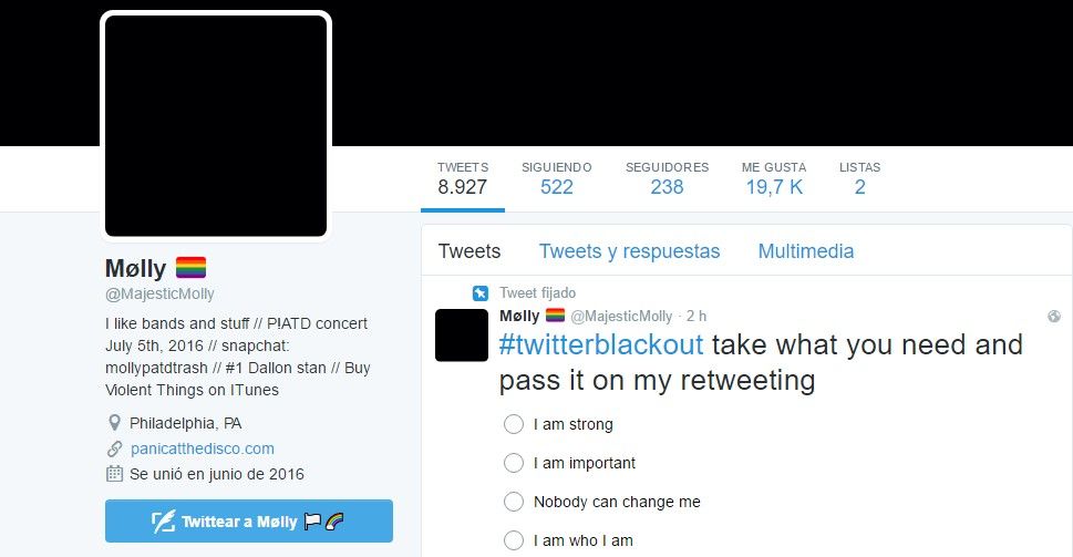 Tuiteros protestan triunfo de Trump con foto de perfil negra