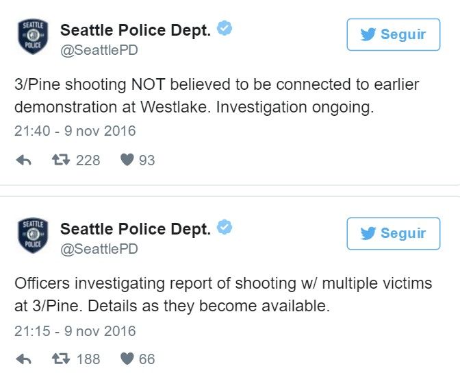 Tiroteo en Seattle deja cinco heridos - tuits-seattle-police