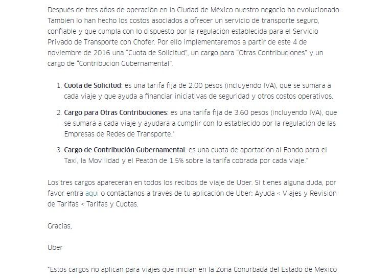 Suben tarifas de Uber en la Ciudad de México - uber-yes