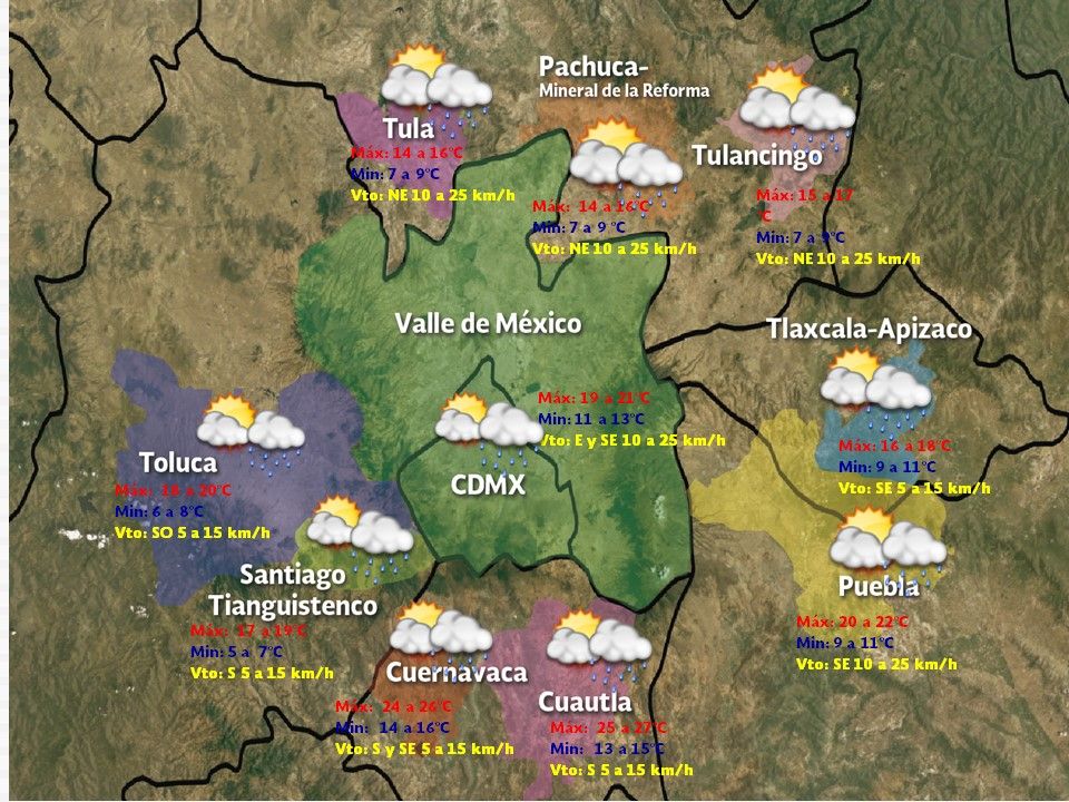 Tormentas intensas impactarán la mayor parte del país - vdm-0911