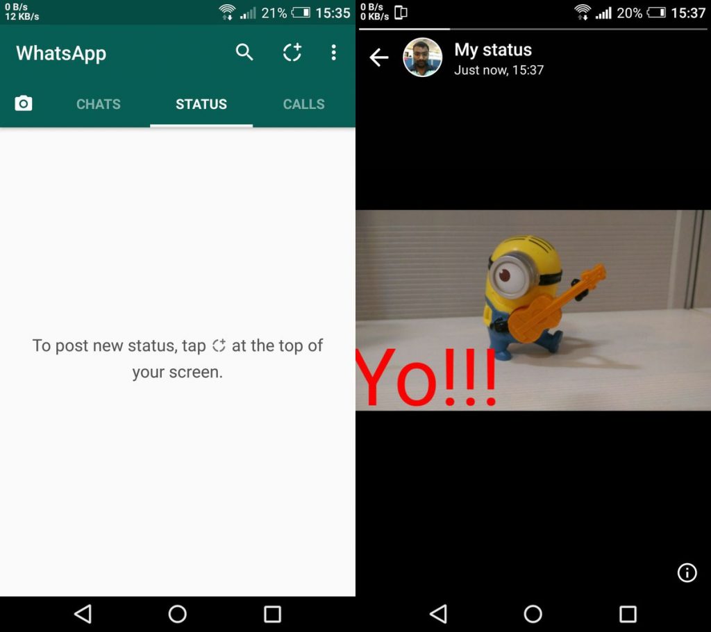 WhatsApp prueba una función similar a Snapchat - versión-de-prueba-de-whatsapp-1024x911