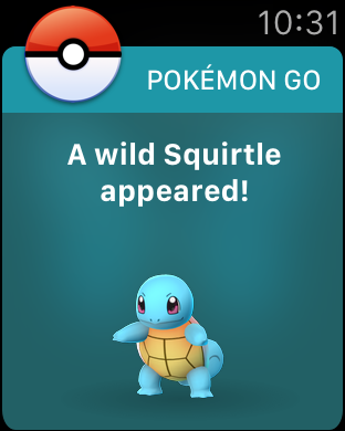 Pokémon GO llega al Apple Watch - 01-pokecc81mon_appeared