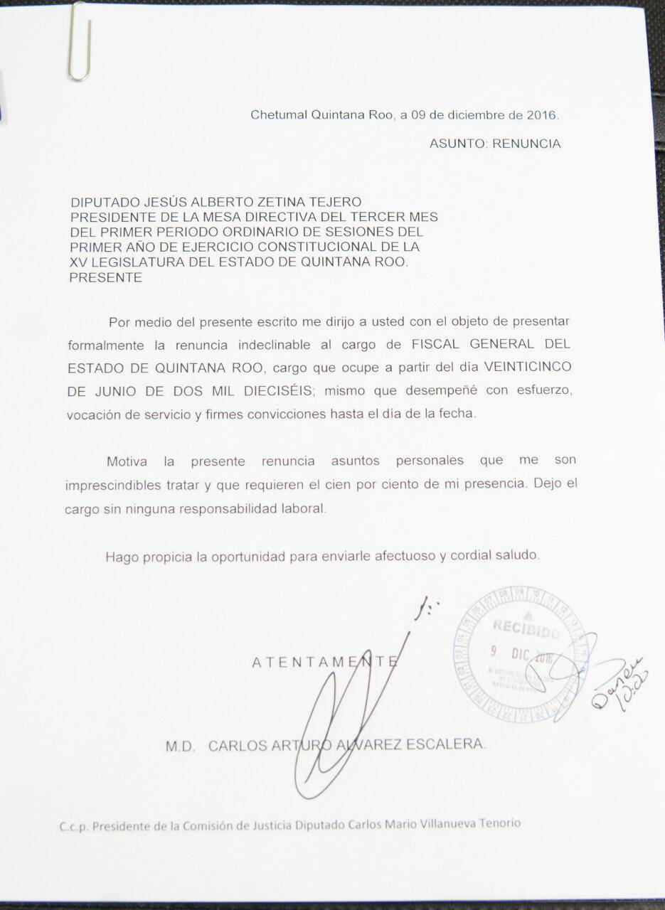Renuncia fiscal General de Quintana Roo - 091216123ce8501
