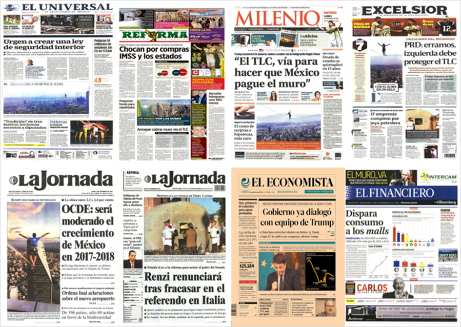 Donald Trump y los partidos políticos en las primeras planas del lunes - 1-1