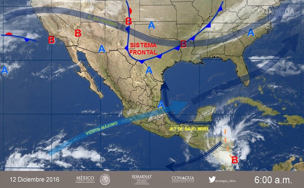Tormentas fuertes afectarán el sureste del país - 1212