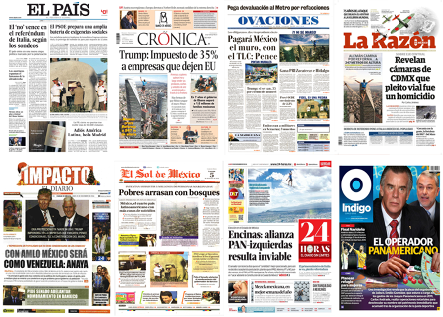 Donald Trump y los partidos políticos en las primeras planas del lunes