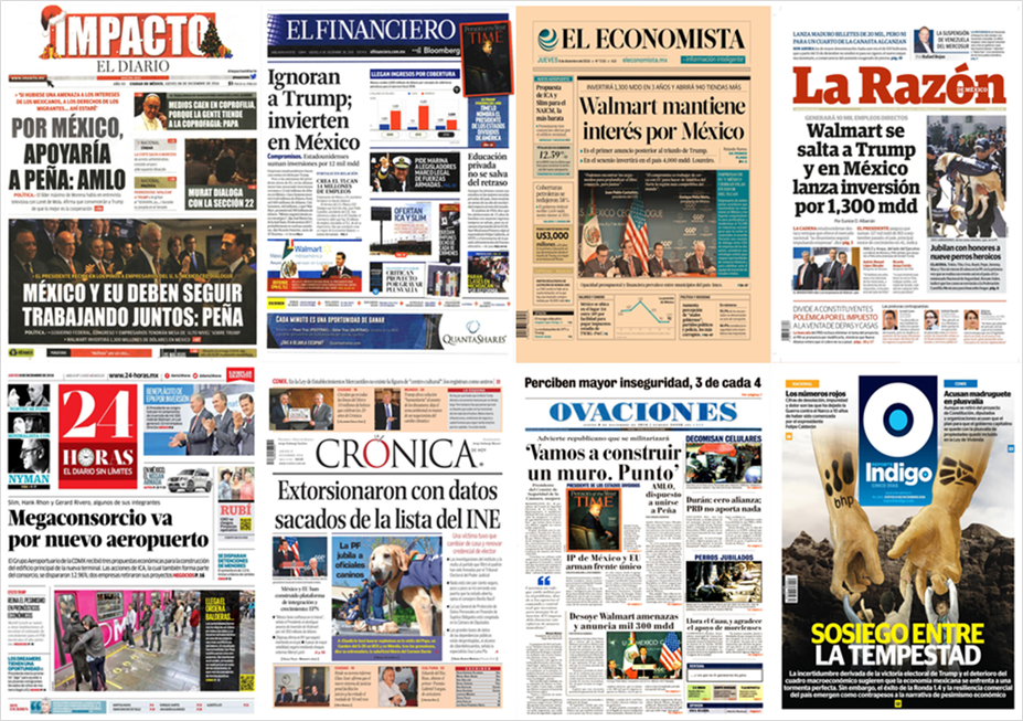 Walmart, la corrupción y el TLC en los periódicos del jueves - 2-2