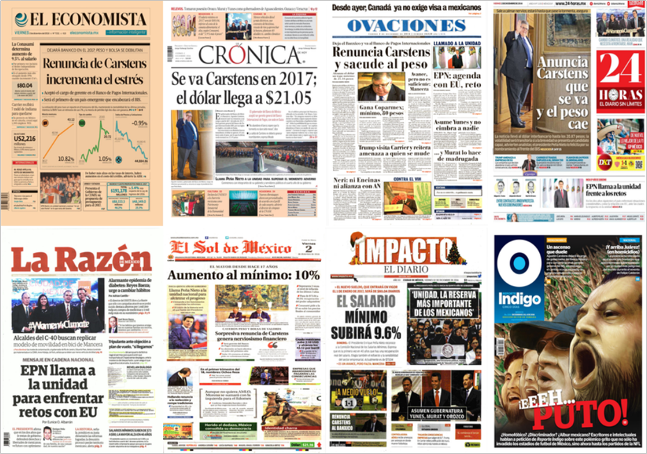 Carstens, Trump y Joaquín López-Dóriga en las portadas de los periódicos - 2