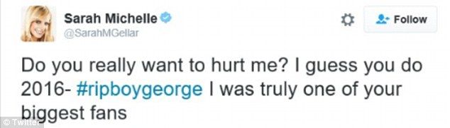 Sarah Michelle Gellar confunde a George Michael con Boy George - 3BA281F200000578-0-image-a-3_1482710832542