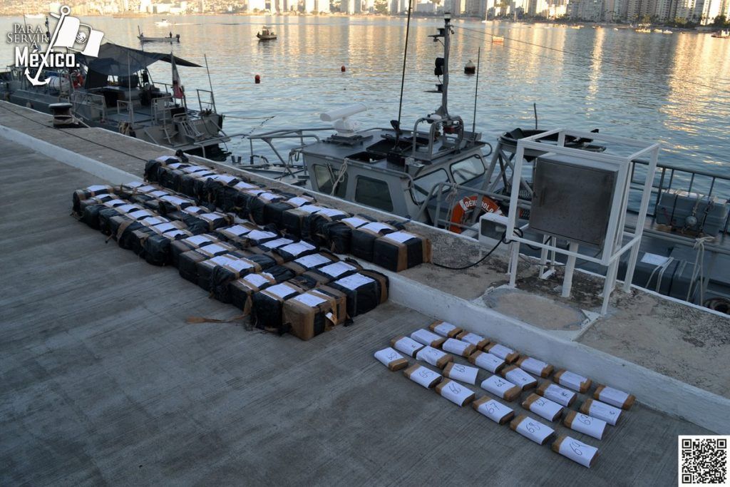 Marina asegura dos toneladas de cocaína en costas de Guerrero y Oaxaca - C0JPhtWVQAAUUFO-1024x683