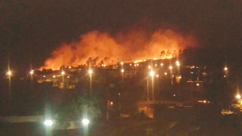 Incendio en zona militar de Puebla