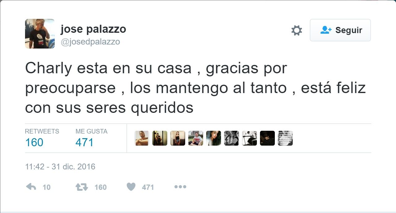 Charly García sale del hospital y pasará Año Nuevo con su familia - Charly-García-José-Palazzo-Twitter