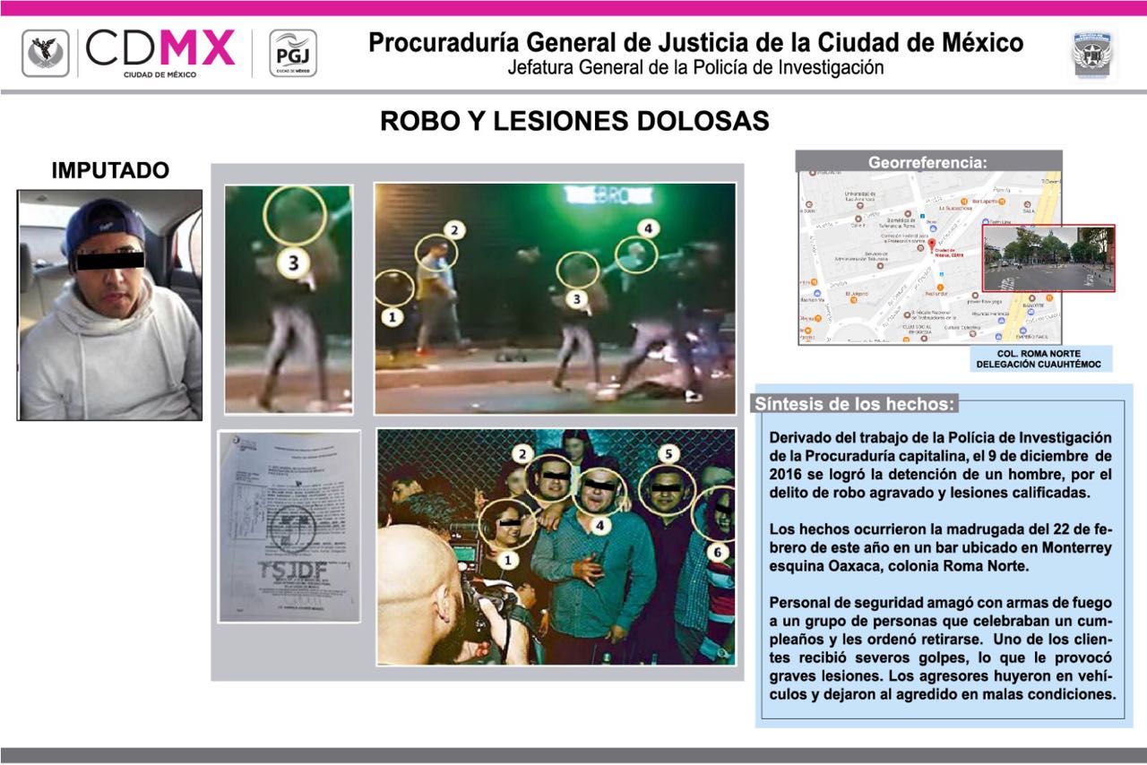 Detienen a agresor de joven en bar de la Roma Norte - IMG_5447