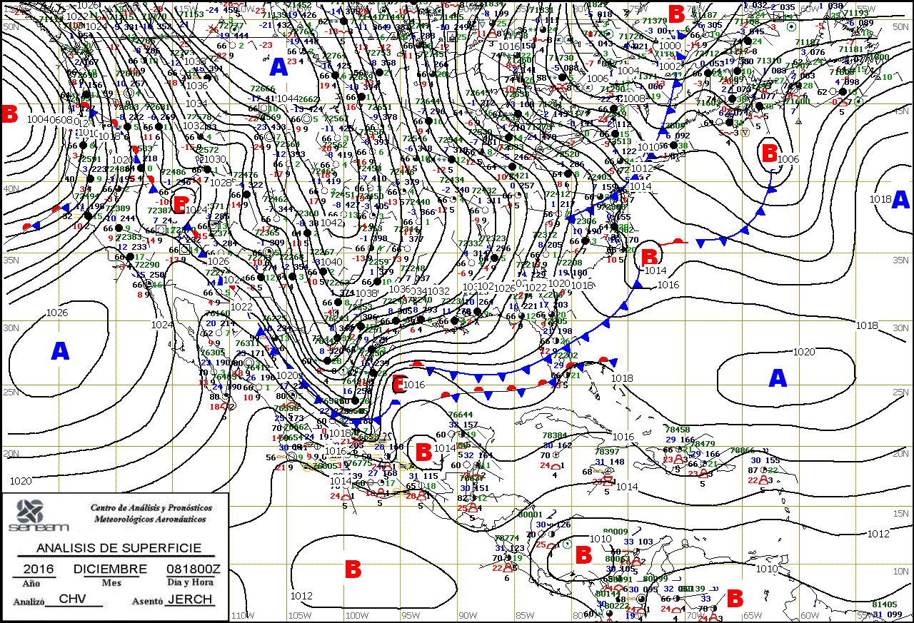 Frente Frío número 13 provocará intensas tormentas en México - Masa-de-Aire