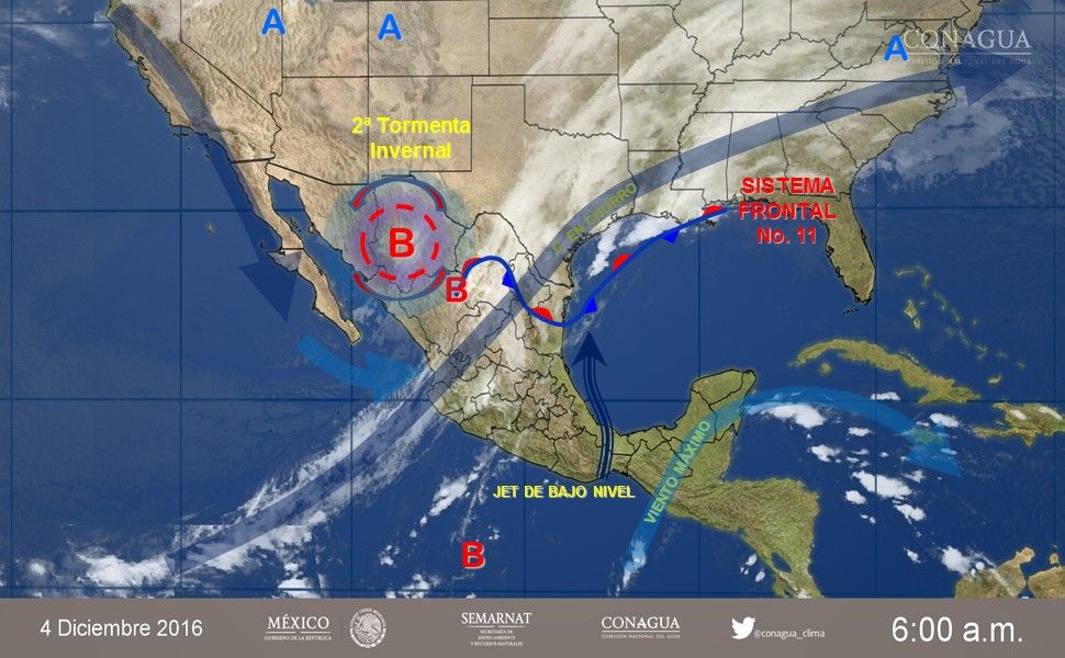 Prevalecerá el ambiente frío en el norte y noroeste de México - PRONOSTICO