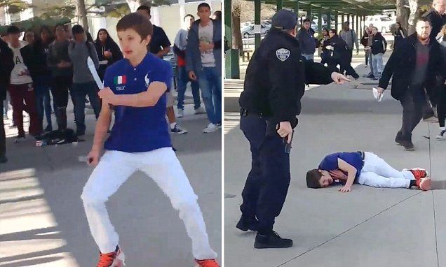 Video: policía dispara contra adolescente que manipulaba un cuchillo