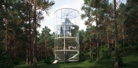 Moderna y autosustentable casa del árbol - a02