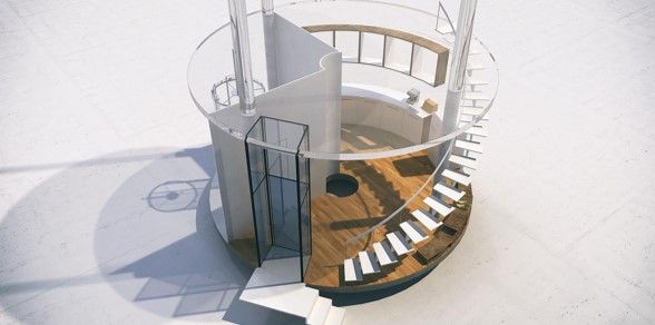 Moderna y autosustentable casa del árbol - a04