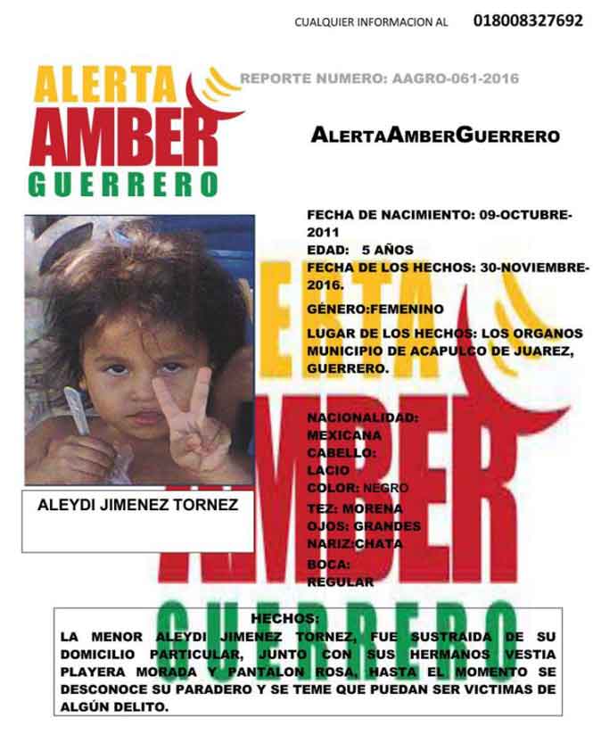 Secuestran a  4 niños en Guerrero - alerta-amber-2