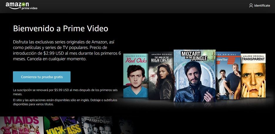 Llega Amazon Prime Video a México