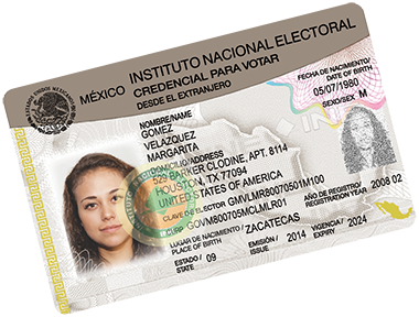 Únicamente 20 mil mexicanos activaron credencial para votar en el exterior - anverso-credencial