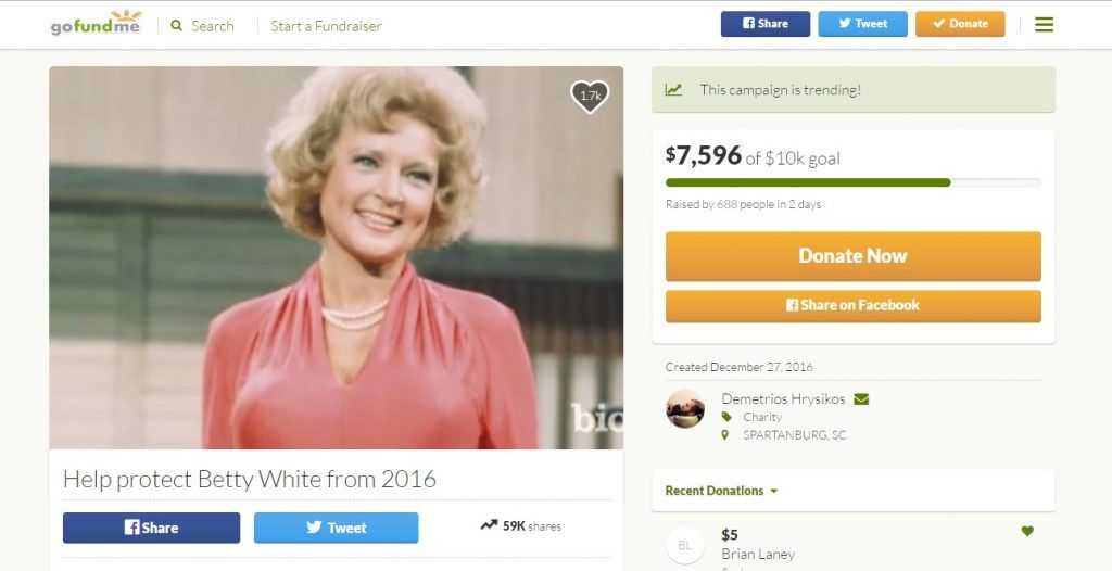 Lanzan campaña para evitar la muerte de Betty White en 2016 - betty-white-I-1024x526