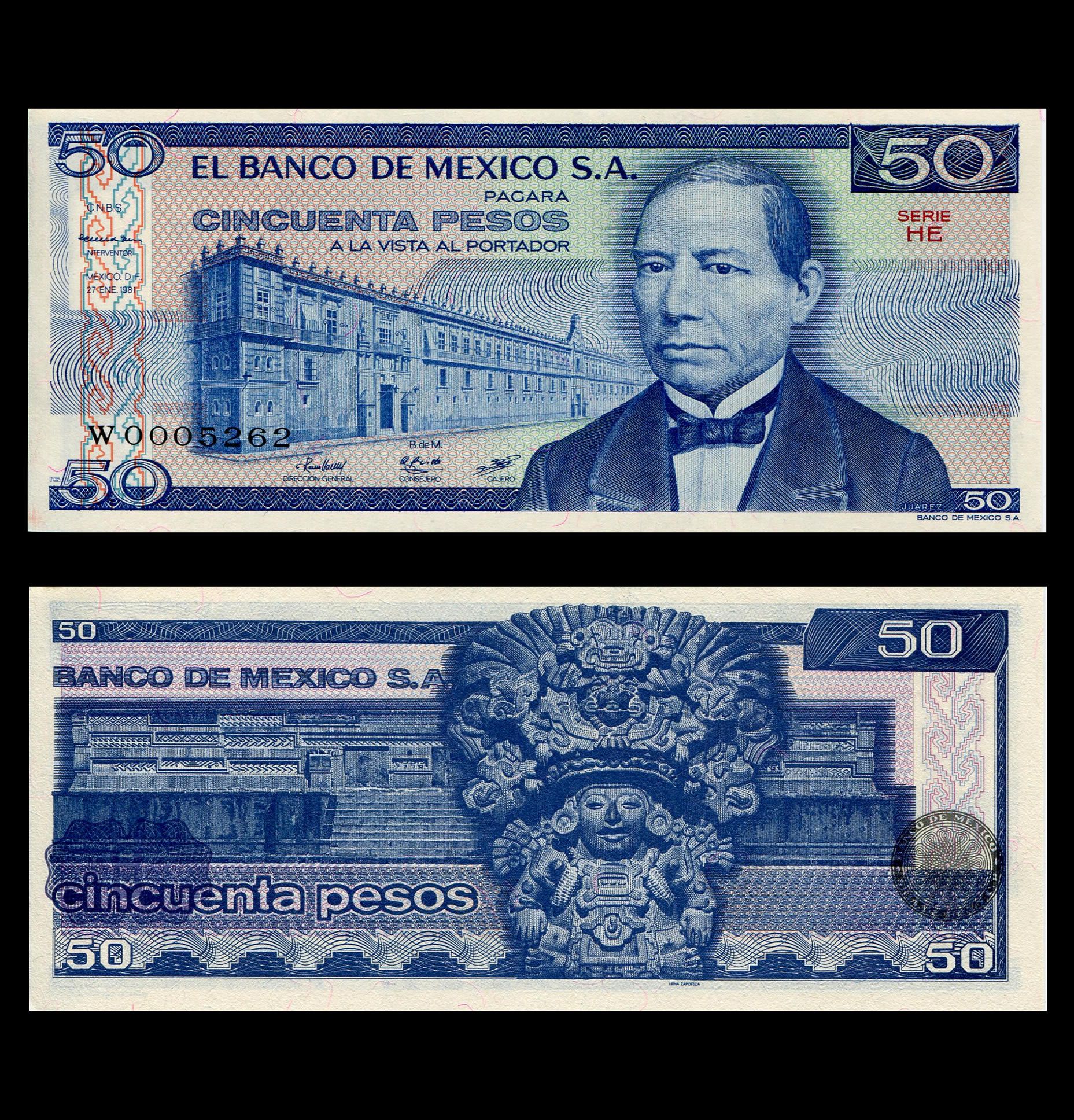 Personajes en los billetes de México - billete-benito-juarez