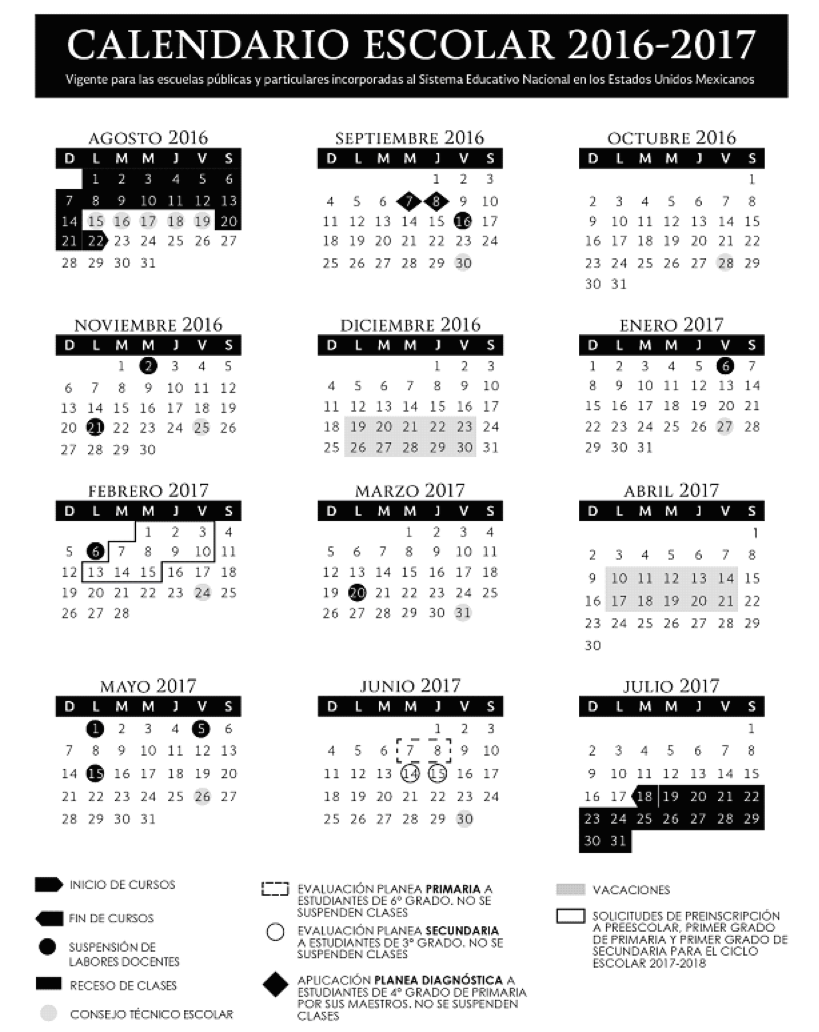 Los días feriados de 2017 - calendario-200-días
