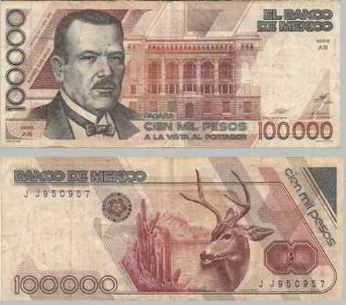 Personajes en los billetes de México - calles